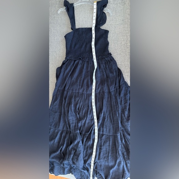 Nanette Lepore Navy Smocked Maxi Dress - Size 6 - Picture 3 of 11